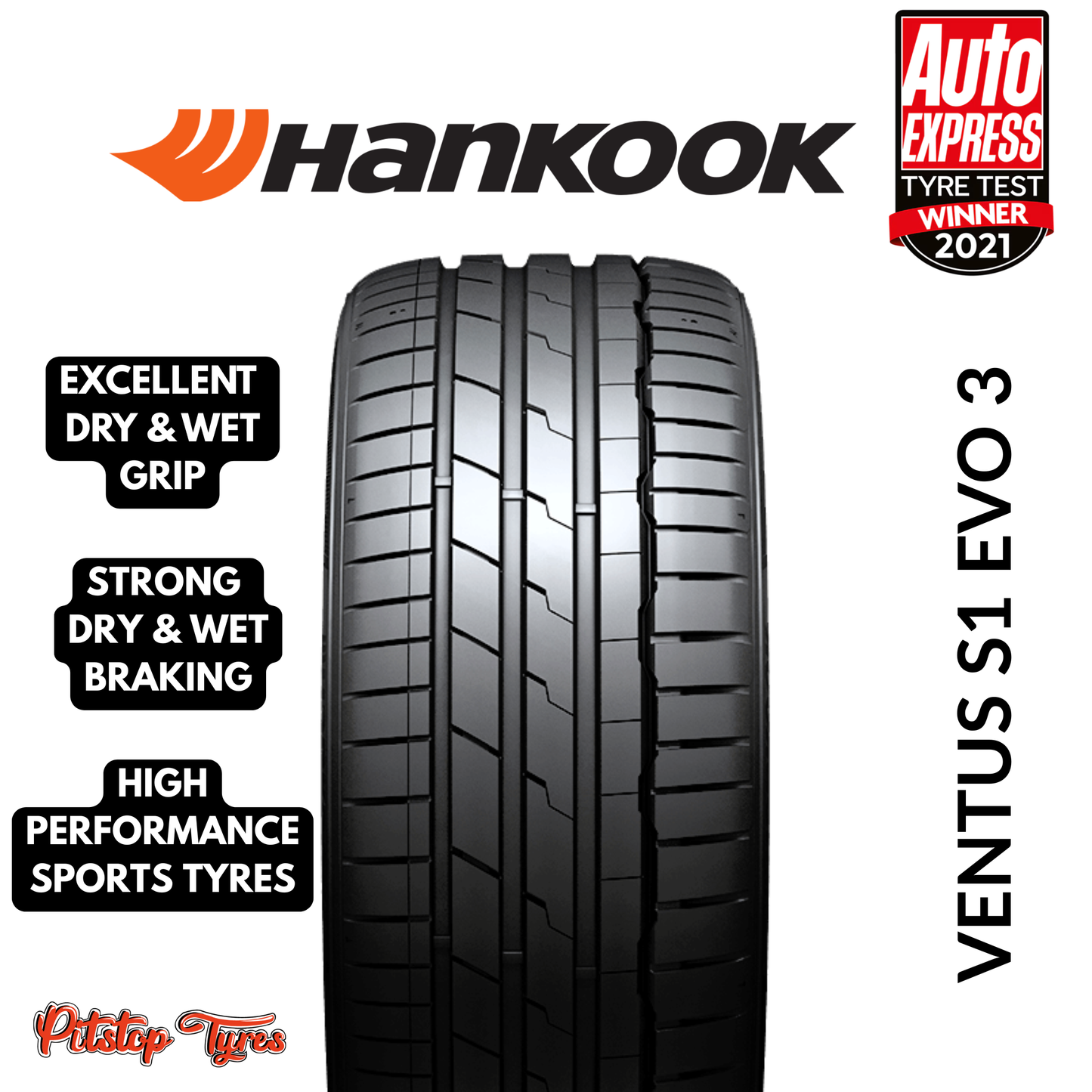 Hankook Ventus S1 Evo 3 K127E Electric T1 Tesla Spec S.AB Sound Absorber 255/45/19 104W/XL (China, 2025)