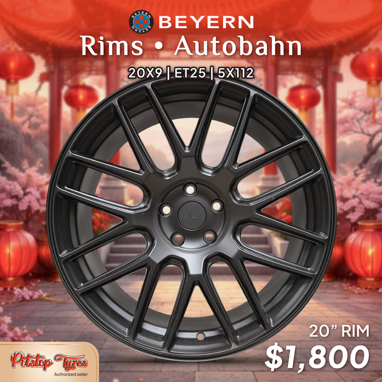 BEYERN AUTOBAHN 20" ALLOY RIMS SET OF 4
