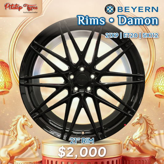 BEYERN DAMON 21" ALLOY RIMS SET OF 4