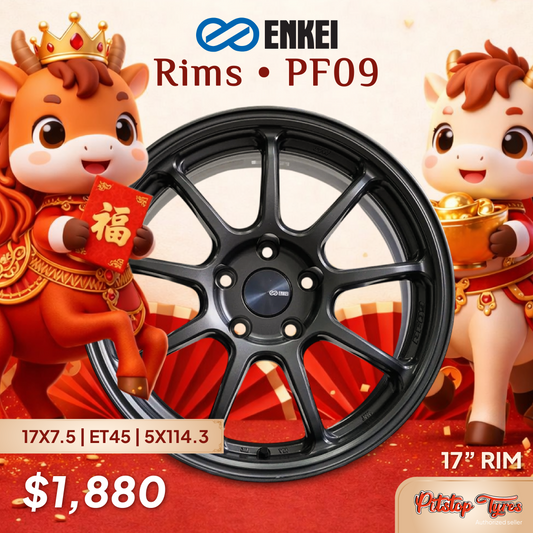 ENKEI PF09 17" ALLOY RIMS SET OF 4