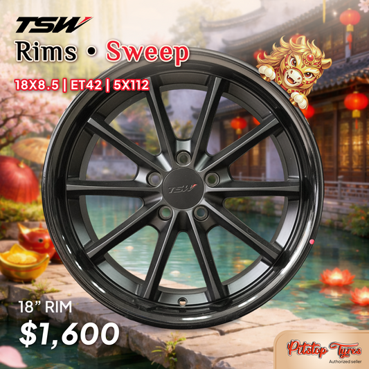 TSW SWEEP 18" ALLOY RIMS SET OF 4