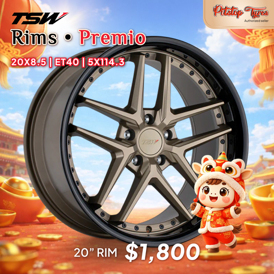 TSW PREMIO 20" ALLOY RIMS SET OF 4