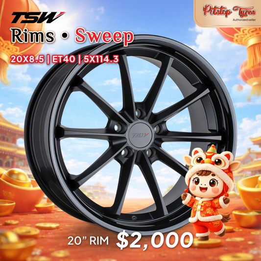TSW SWEEP 20" ALLOY RIMS SET OF 4
